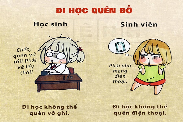 Những điểm khác biệt thú vị giữa học sinh và sinh viên